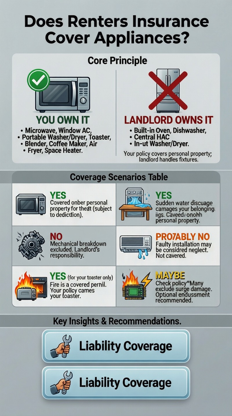 Does renters insurance cover appliances? Infographic