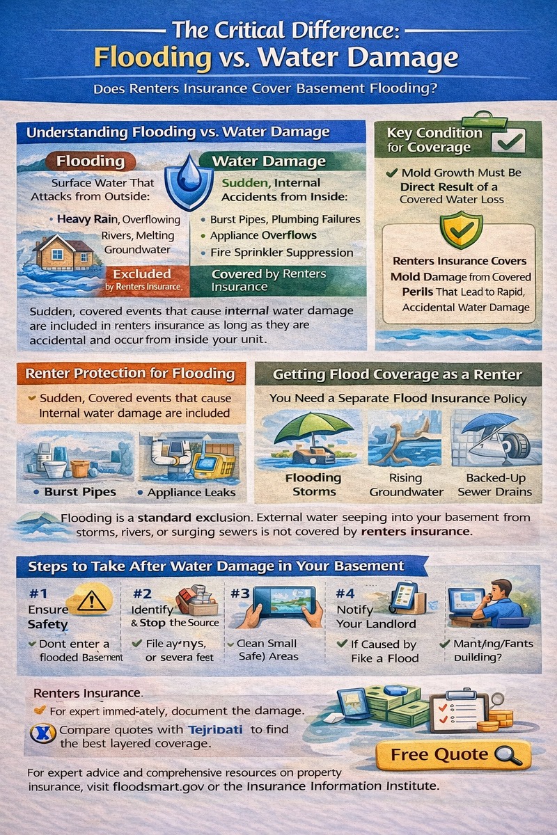 Does Renters Insurance Cover Basement Flooding?