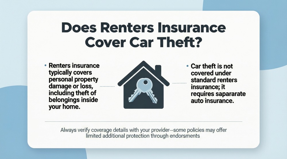 does renters insurance cover car theft