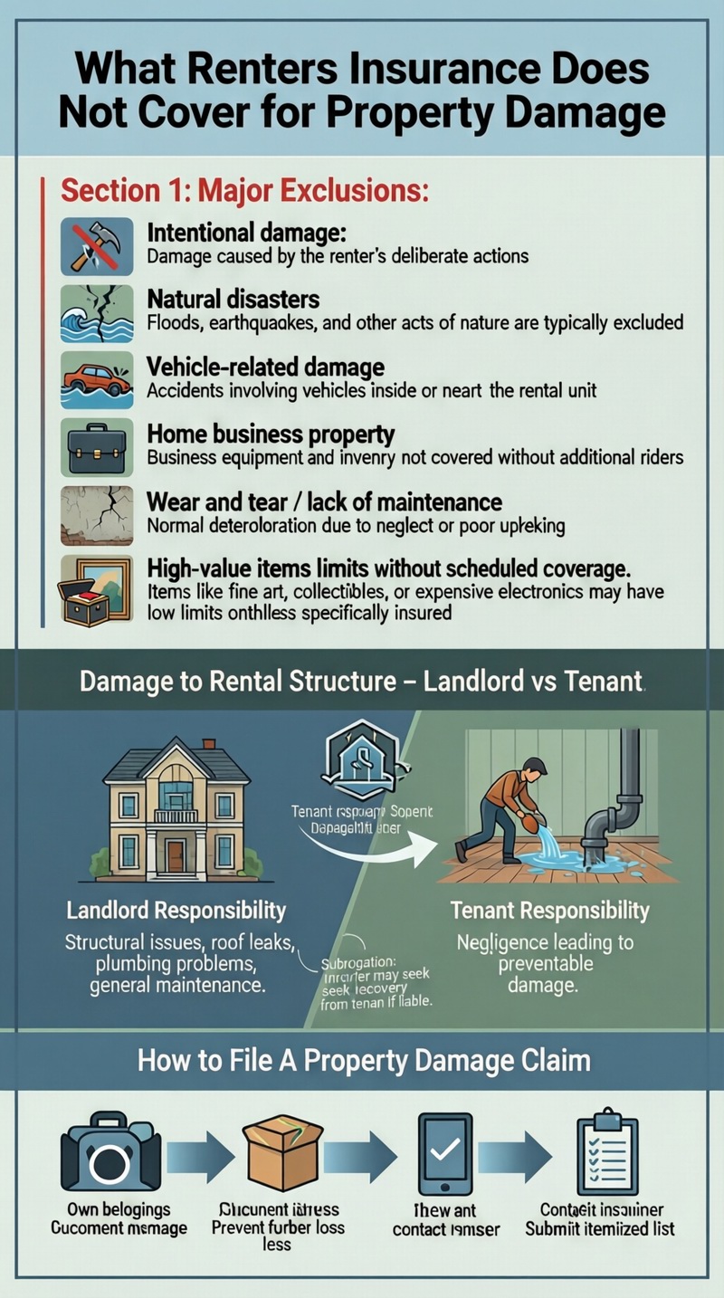 Does Renters Insurance Cover Damage to Property? Infographic