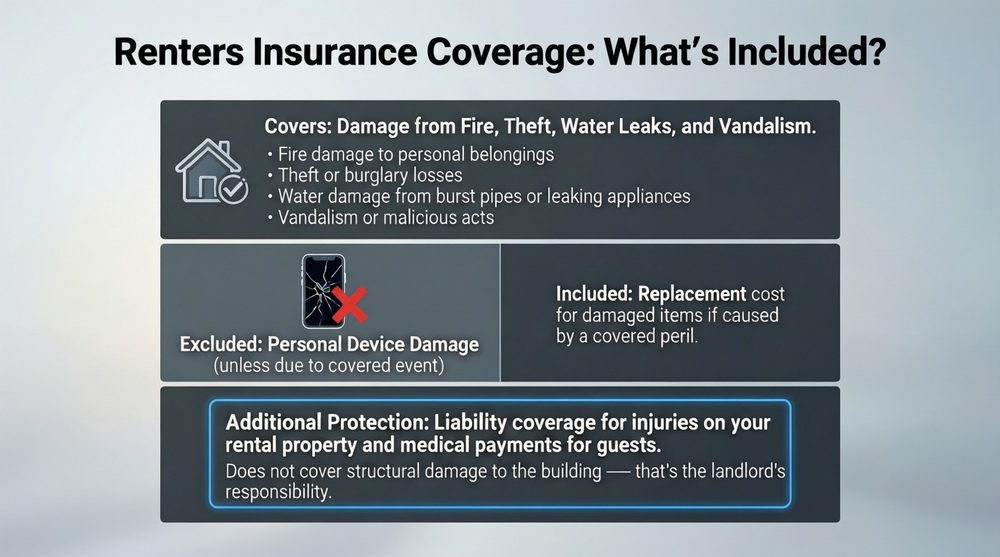 Does renters insurance cover damage?