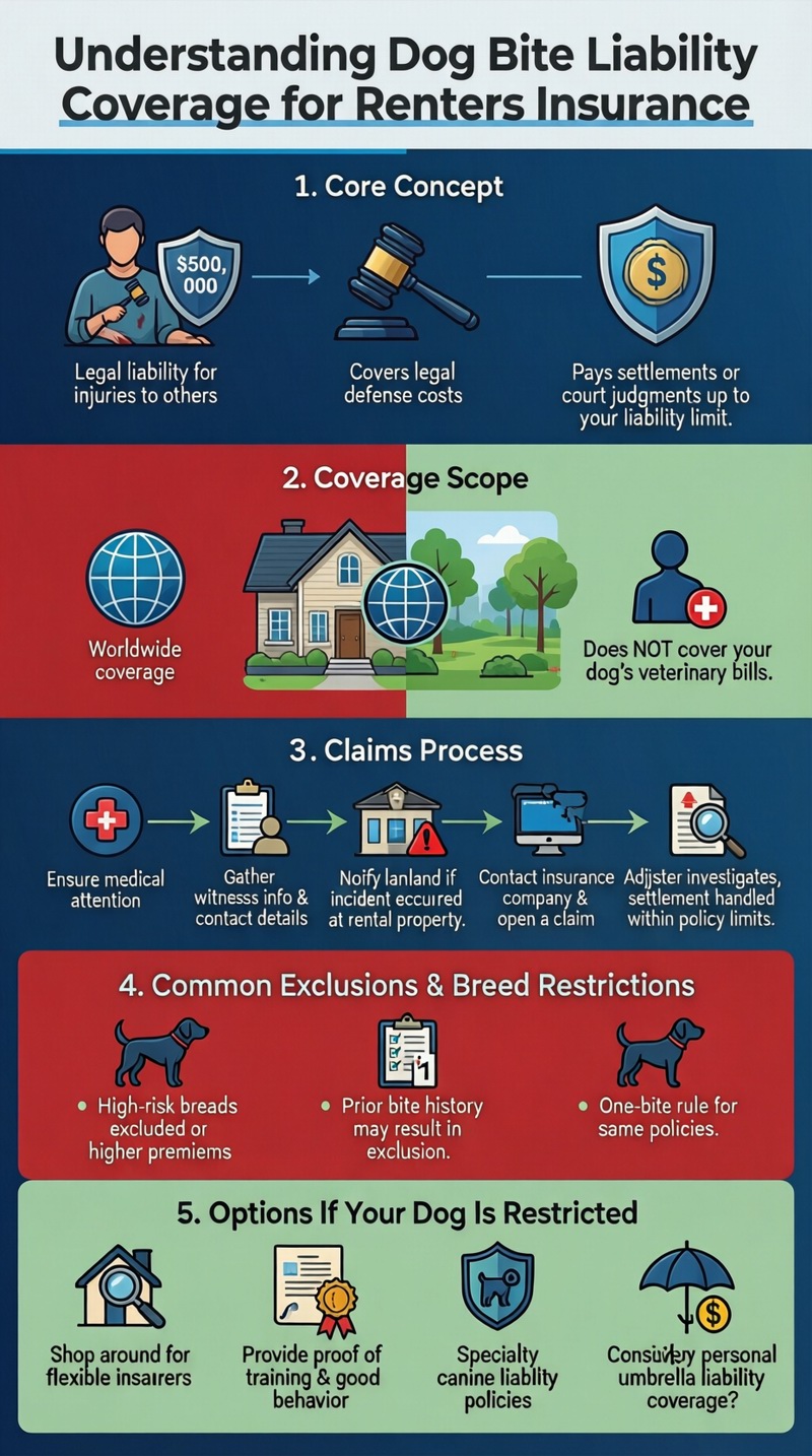 Does Renters Insurance Cover Dog Bites? infographic
