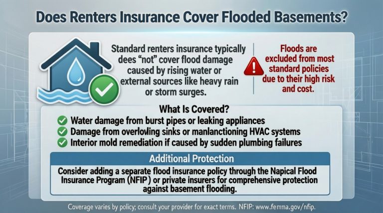 Does Renters Insurance Cover Flooded Basements?