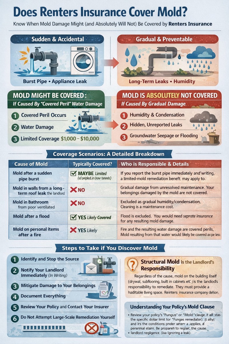 Does renters insurance cover mold? Infographic