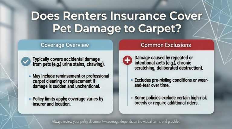 Does renters insurance cover pet damage to carpet?