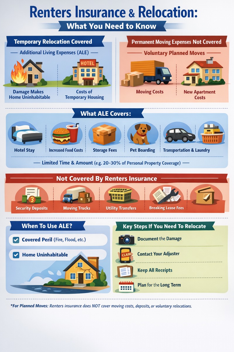 Does renters insurance cover relocation? Infographic