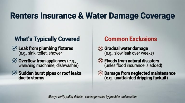 Does renters insurance cover water damage?