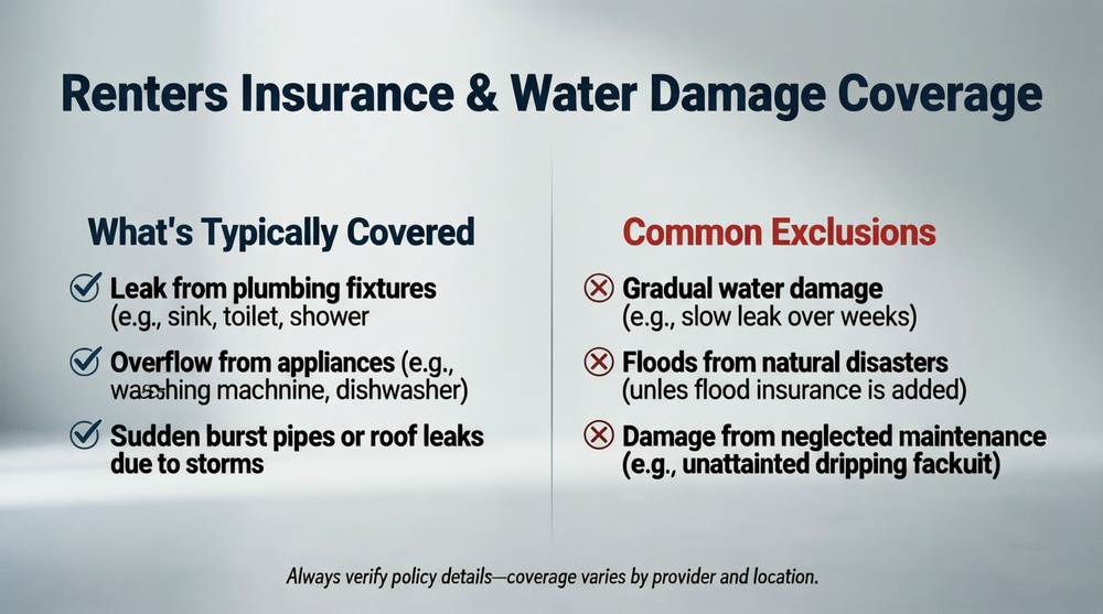 Does renters insurance cover water damage?
