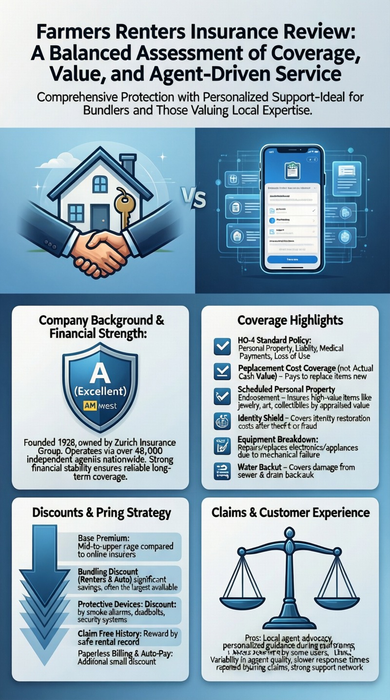 Farmers Renters Insurance Review Infographic