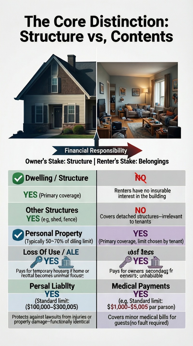 homeowners vs renters insurance infographic