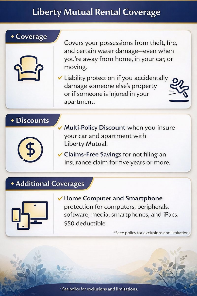 Liberty Mutual renters insurance infographic