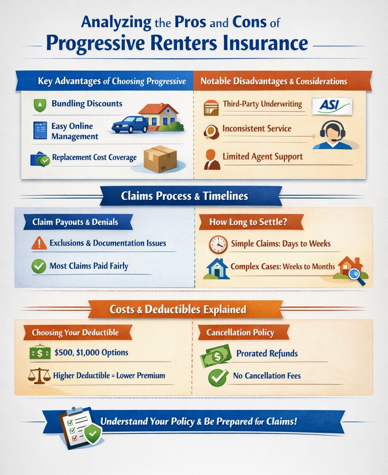 Progressive renters insurance infographic 