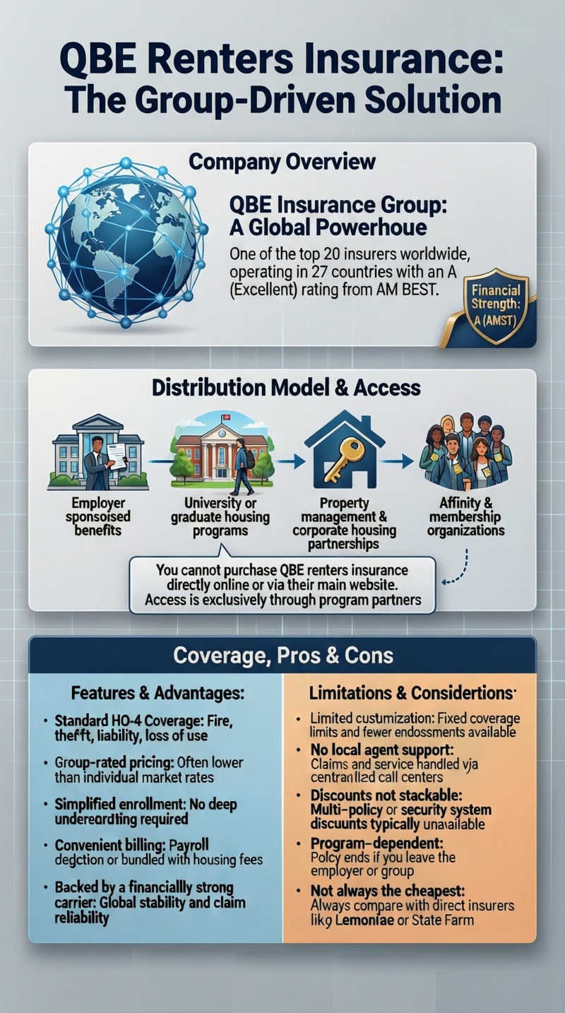 QBE renters insurance Review Infographic