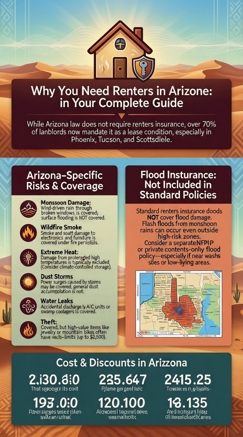 Renters Insurance Arizona Infographic