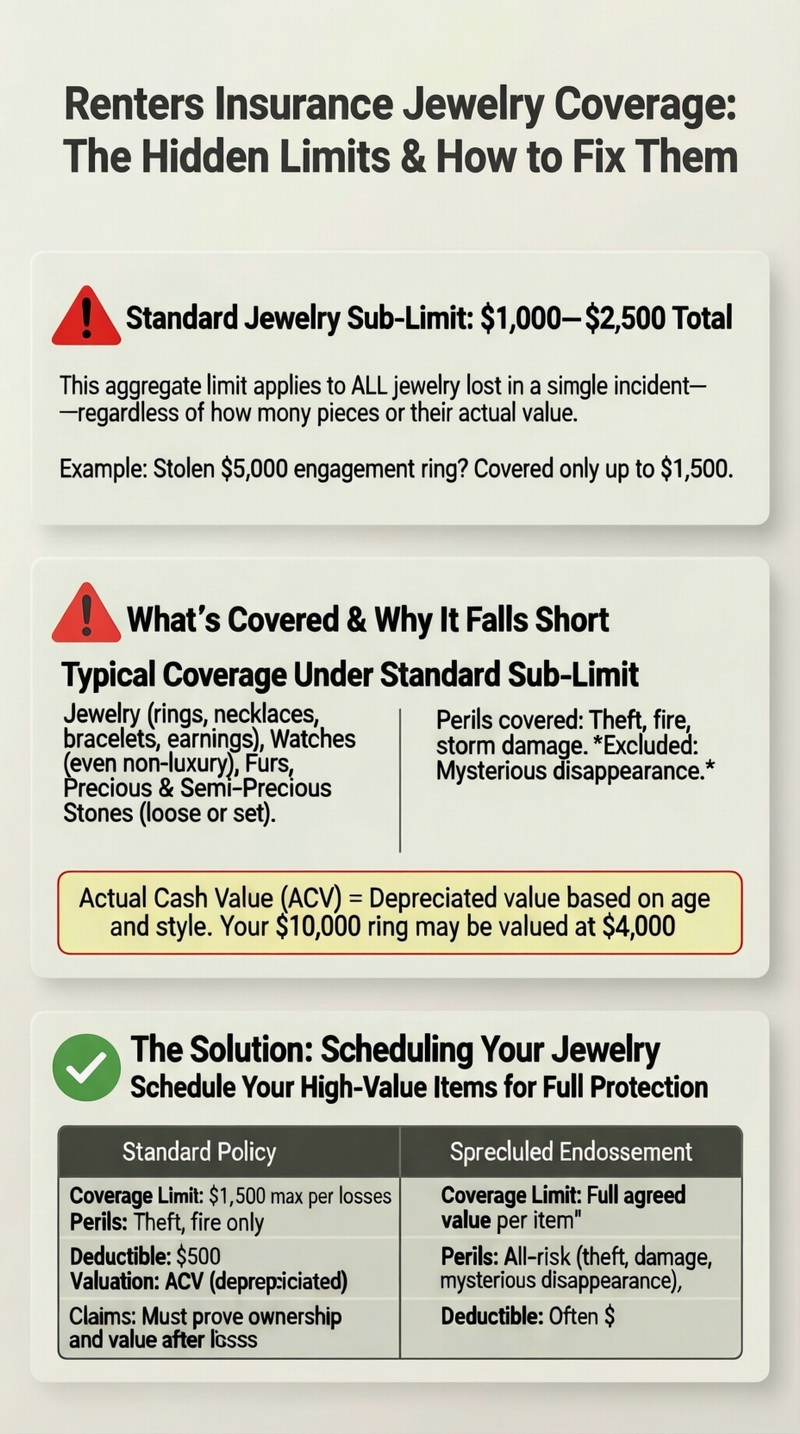 Renters insurance jewelry coverage Infographic