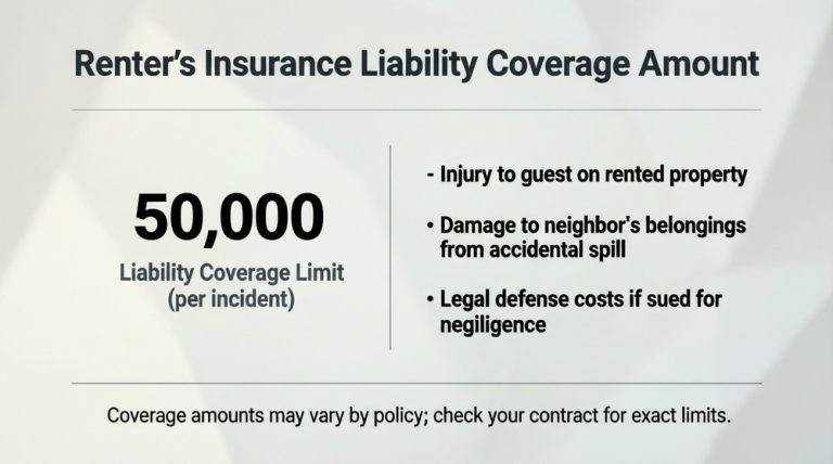 Renters insurance liability coverage amount