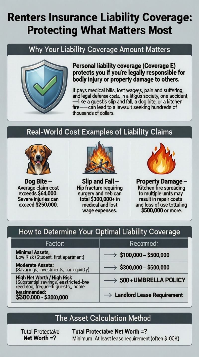 Renters insurance liability coverage amount Infographic