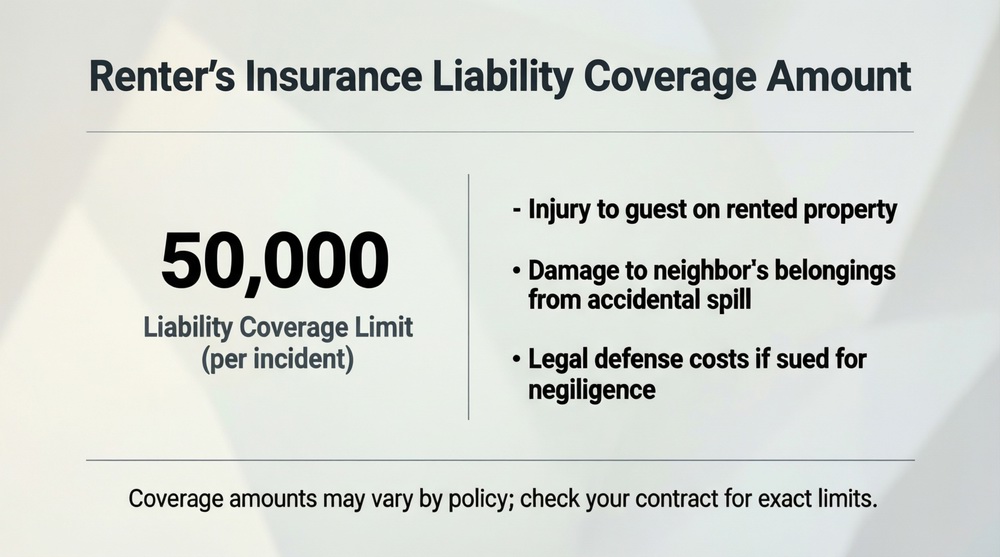Renters insurance liability coverage amount