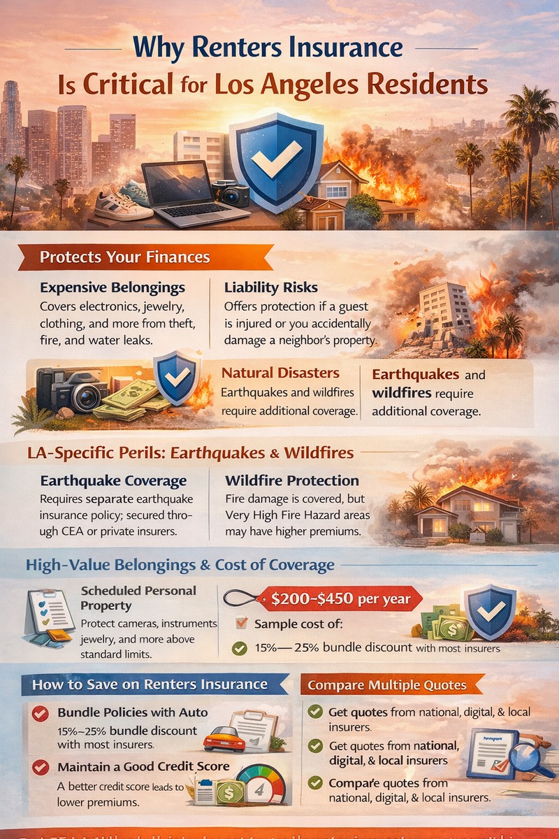 Renters Insurance Los Angeles Infographic