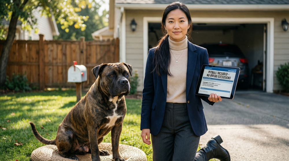 Renters insurance with Pitbull