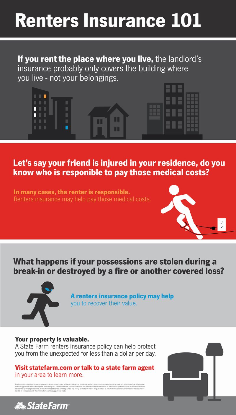 state farm renters insurance infographic