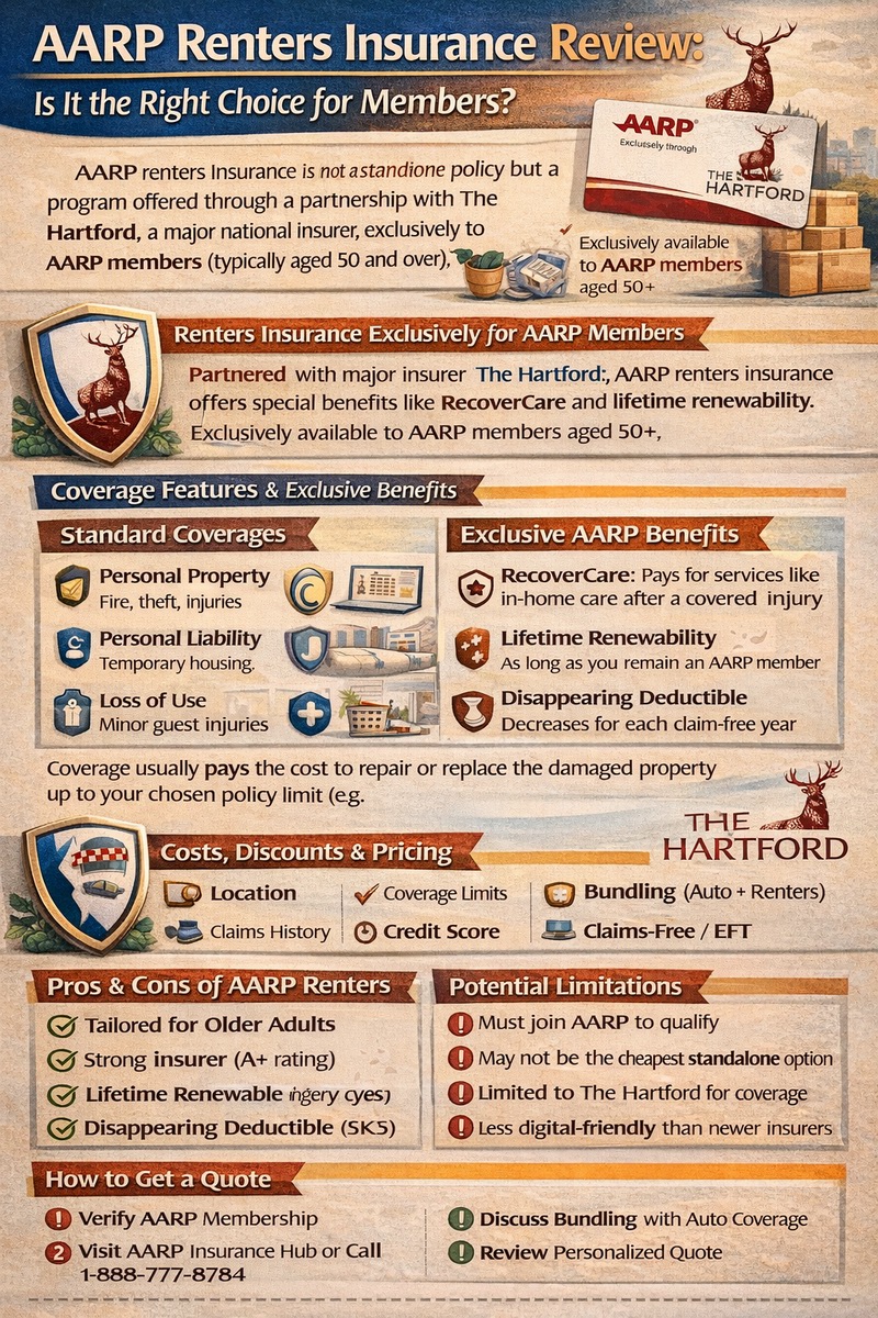AARP renters insurance review Infographic
