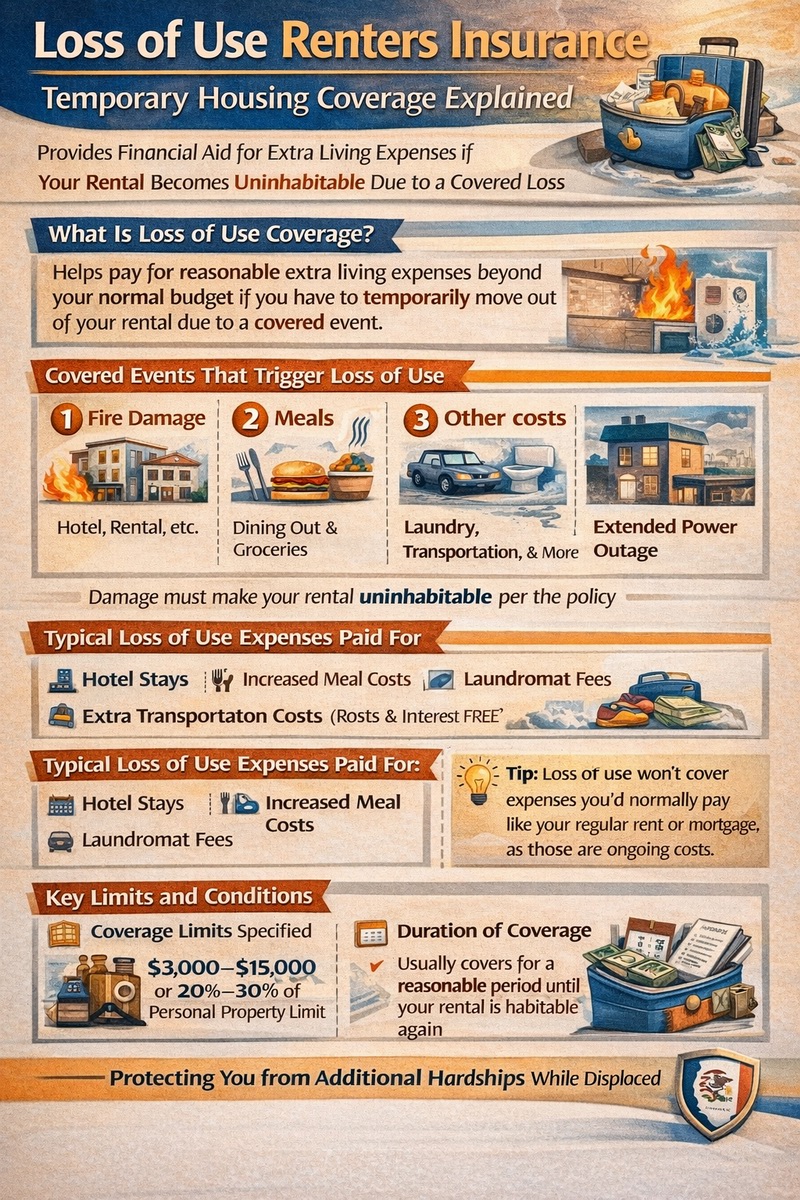 Loss of use renters insurance Infographic