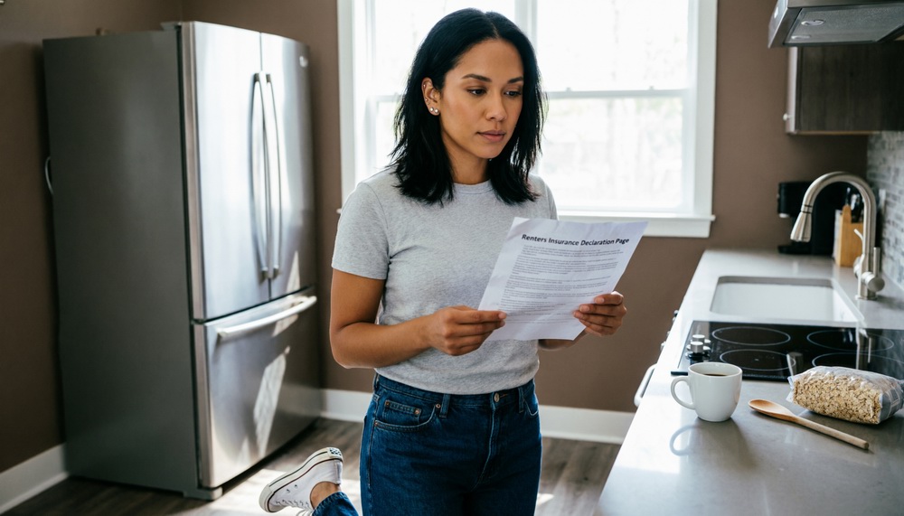 Renters insurance declaration page