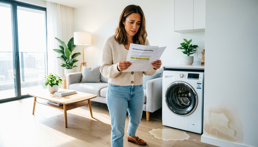 Water backup coverage renters insurance